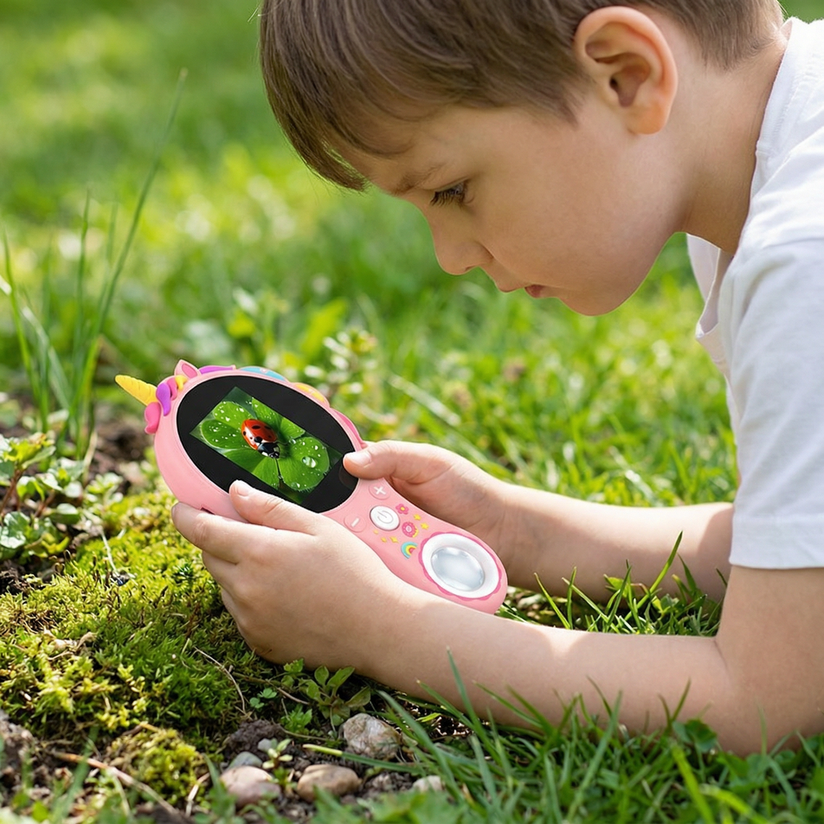 Kinder Video-Mikroskop mit Bildschirm – Mobiles Forschungsgerät für kleine Entdecker