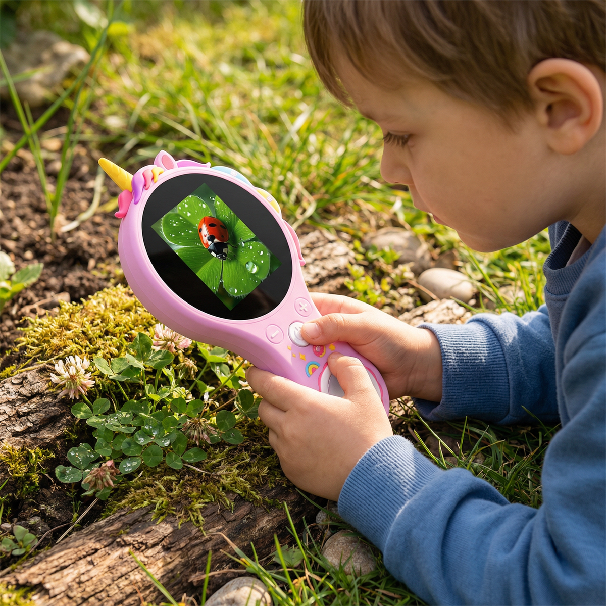 Kinder Video-Mikroskop mit Bildschirm – Mobiles Forschungsgerät für kleine Entdecker