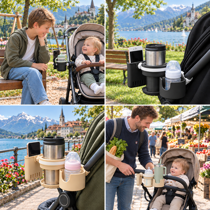 3-in-1 Kinderwagen-Getränke- & Handyhalter