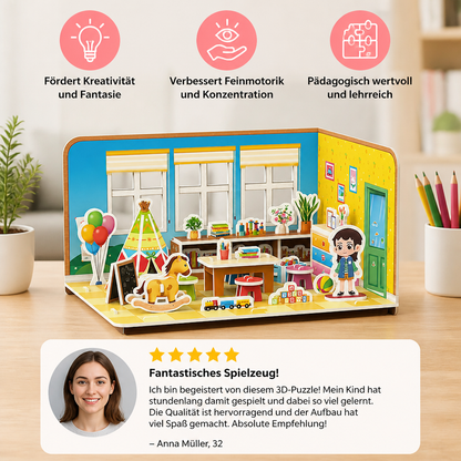 3D-DIY-Spielzimmer-Bauset – Pädagogisches Puzzle- & Bastelset