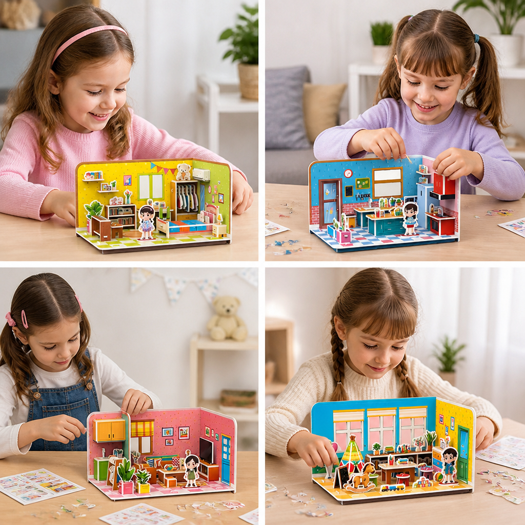 3D-DIY-Spielzimmer-Bauset – Pädagogisches Puzzle- & Bastelset
