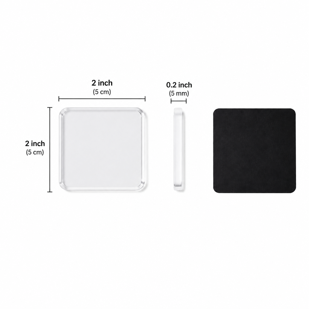 Klare magnetische Acryl-Fotorahmen mit selbstklebender Rückseite