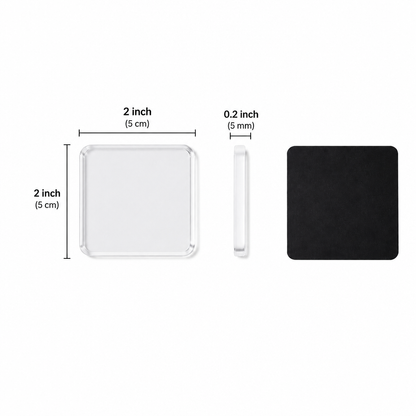 Klare magnetische Acryl-Fotorahmen mit selbstklebender Rückseite
