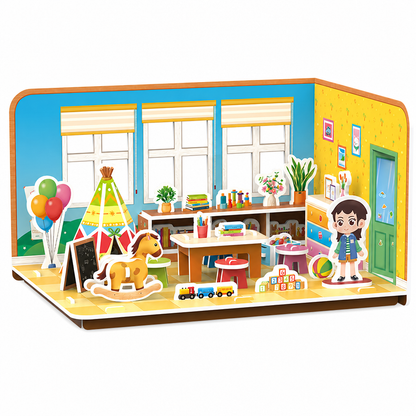 3D-DIY-Spielzimmer-Bauset – Pädagogisches Puzzle- & Bastelset