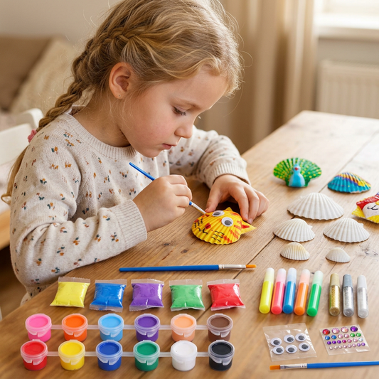 Glow-in-the-Dark Muschel-Malset – Leuchtendes DIY-Bastelset