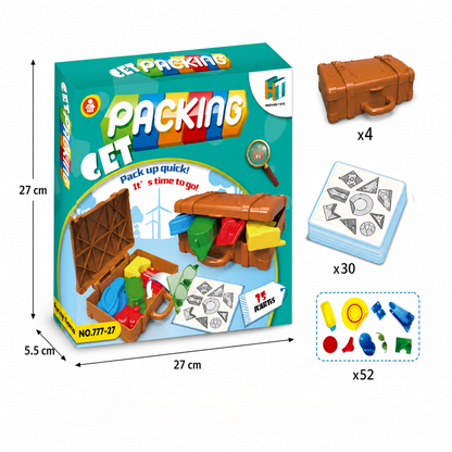 Montessori Farb- & Formensortier-Koffer – Kofferpacken-Geschicklichkeitsspiel für die Familie