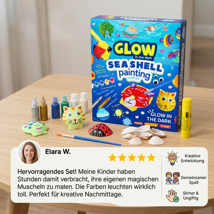 Glow-in-the-Dark Muschel-Malset – Leuchtendes DIY-Bastelset