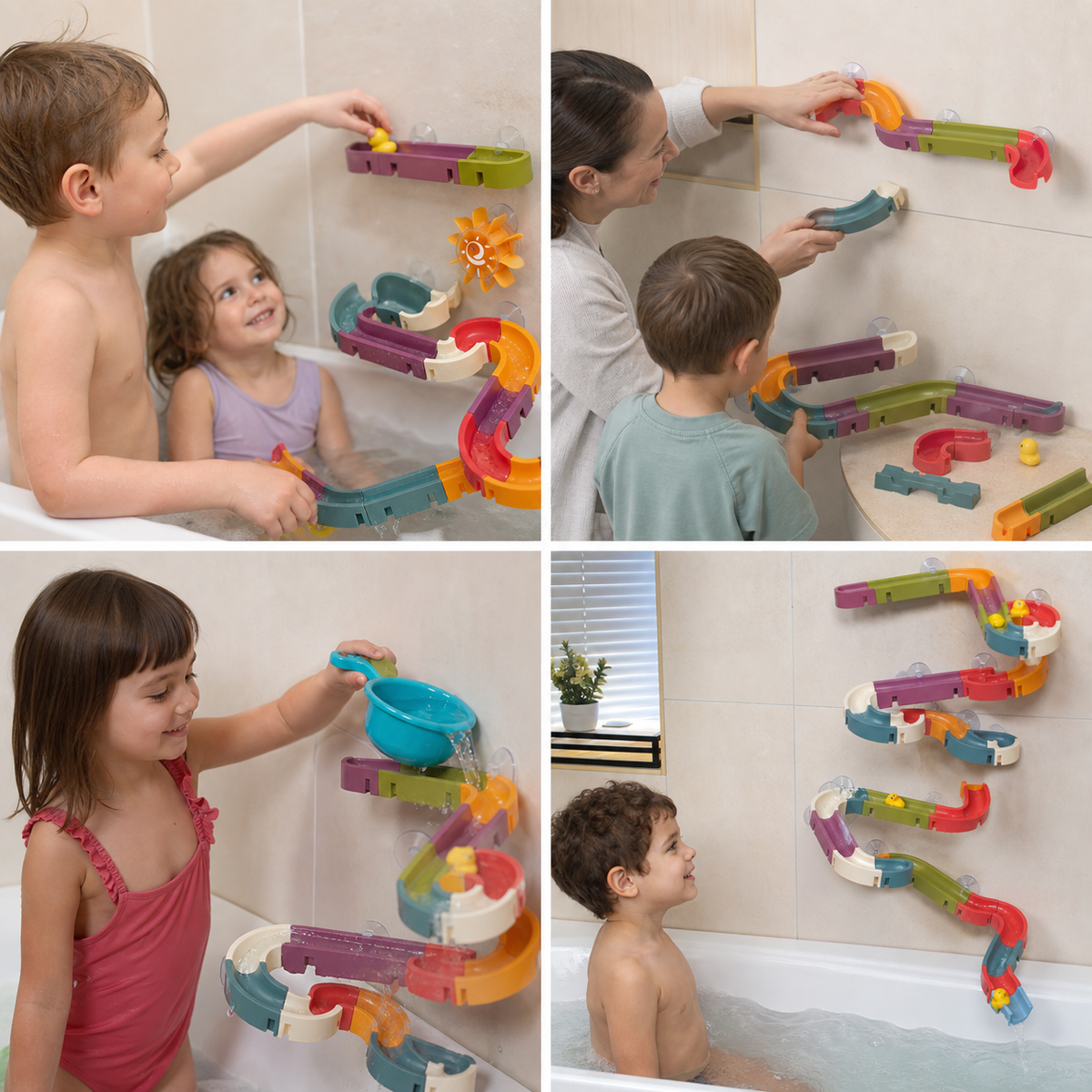 Rutschende Enten – Badespielzeug für Kinder