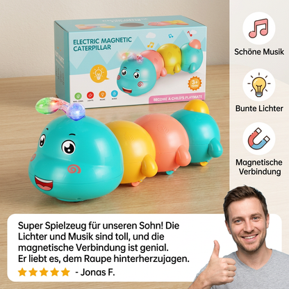 Teilbare magnetische Raupe – Krabbelspielzeug für Kinder