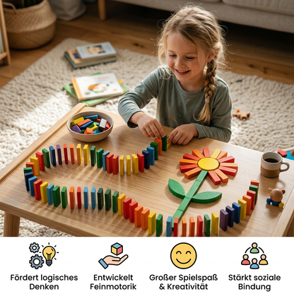 Montessori-Holz-Dominosteine