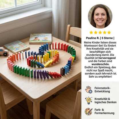 Montessori-Holz-Dominosteine