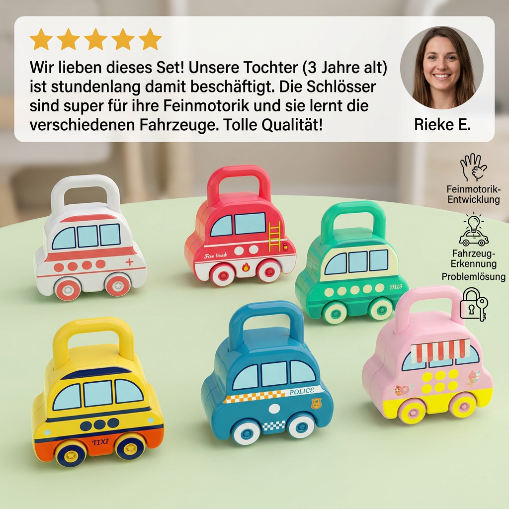 Lock & Play – Montessori-Lernspielzeug für Kleinkinder mit interaktiven Verschlüssen