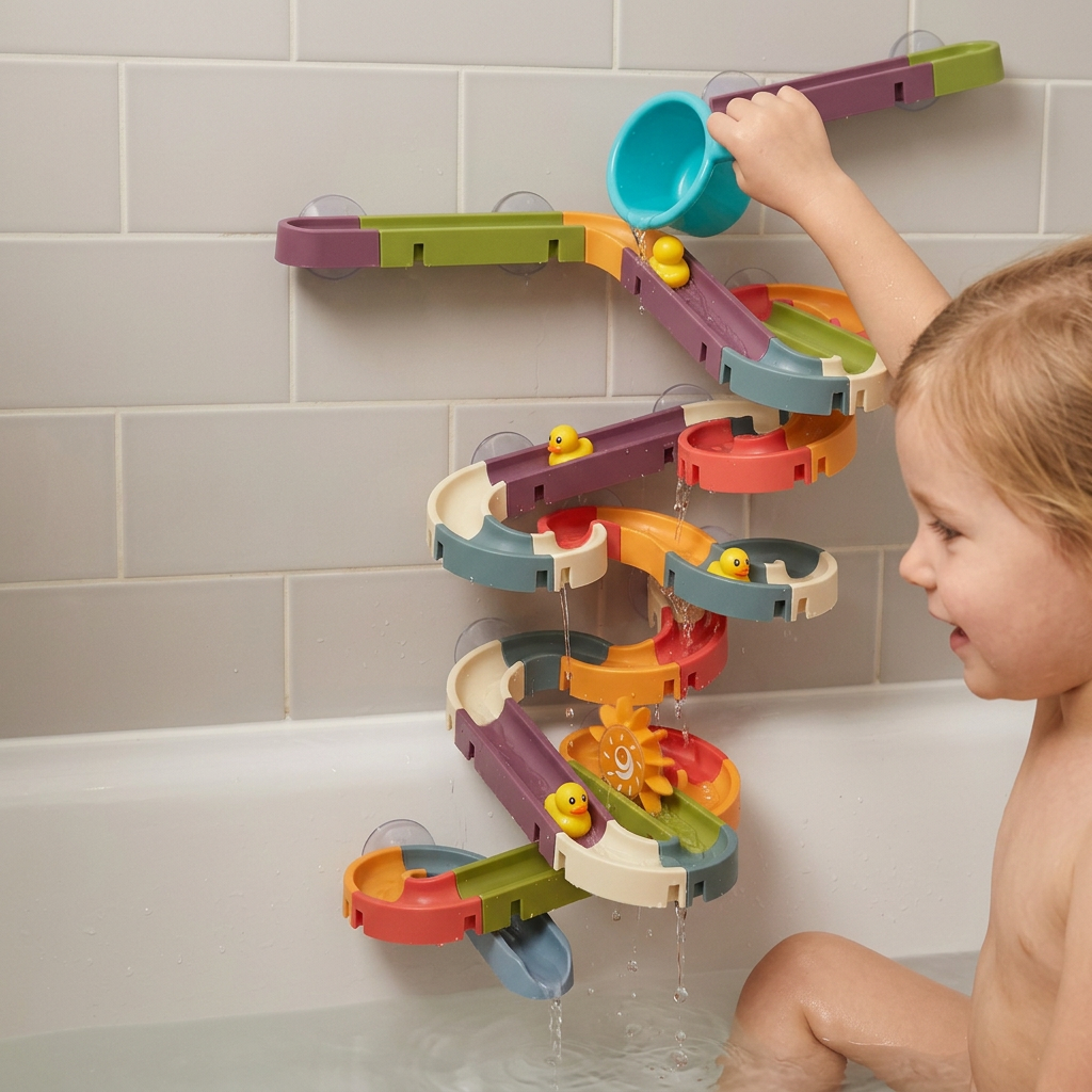 Rutschende Enten – Badespielzeug für Kinder
