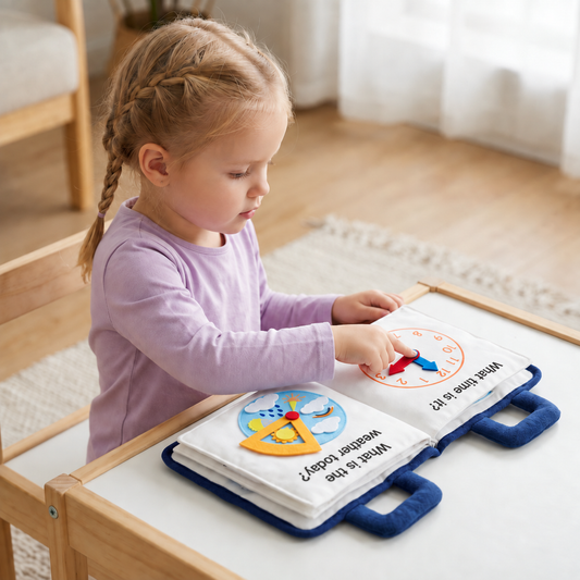 Montessori Stoff-Aktivitätsbuch zum Lernen