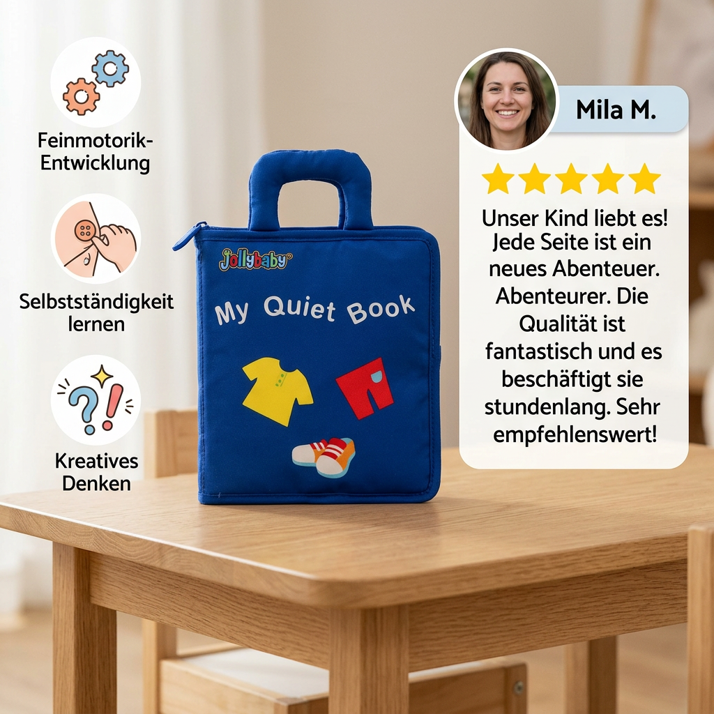 Montessori Stoff-Aktivitätsbuch zum Lernen