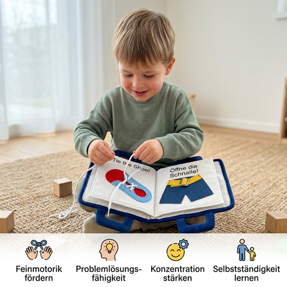 Montessori Stoff-Aktivitätsbuch zum Lernen