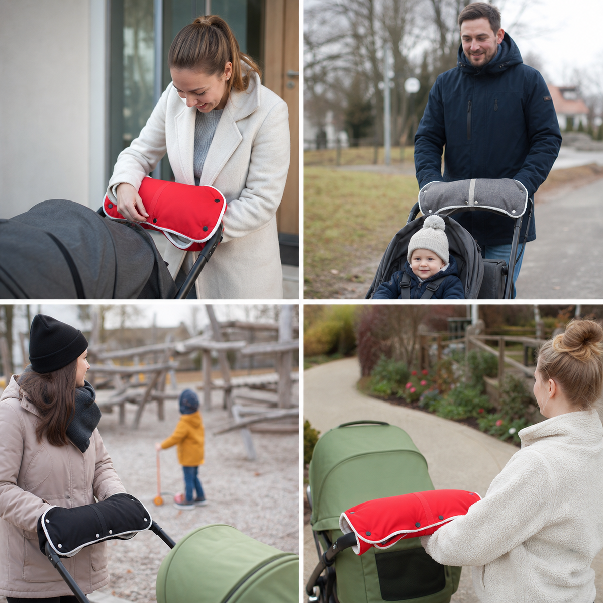 Kuscheliger Handwärmer für Kinderwagen und Buggys