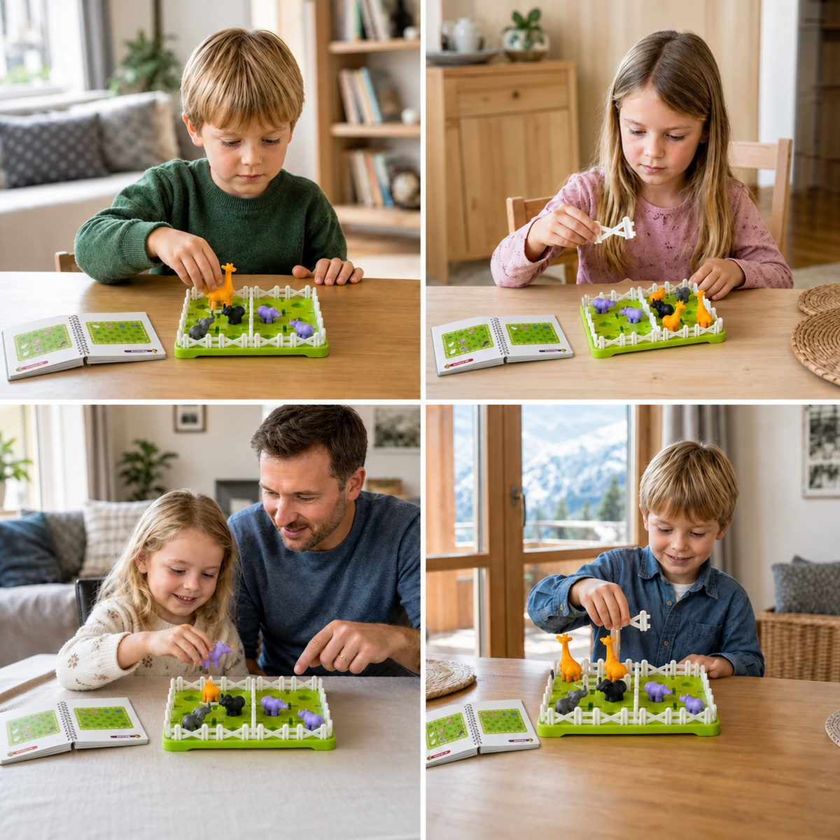 Montessori-Bauernhoftier-Puzzle und Lernspiel