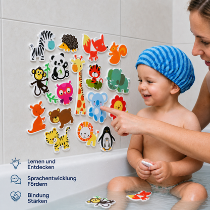 Klebrige Bade-Tierfiguren – Kinderspielzeug