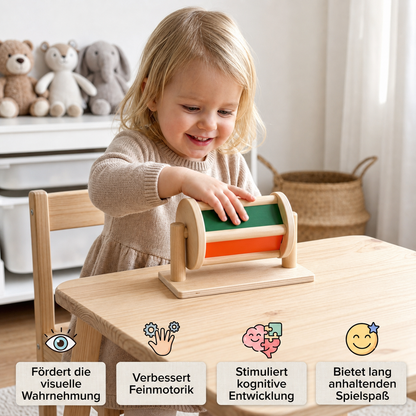 Montessori Drehbare Holzbox für Kleinkinder