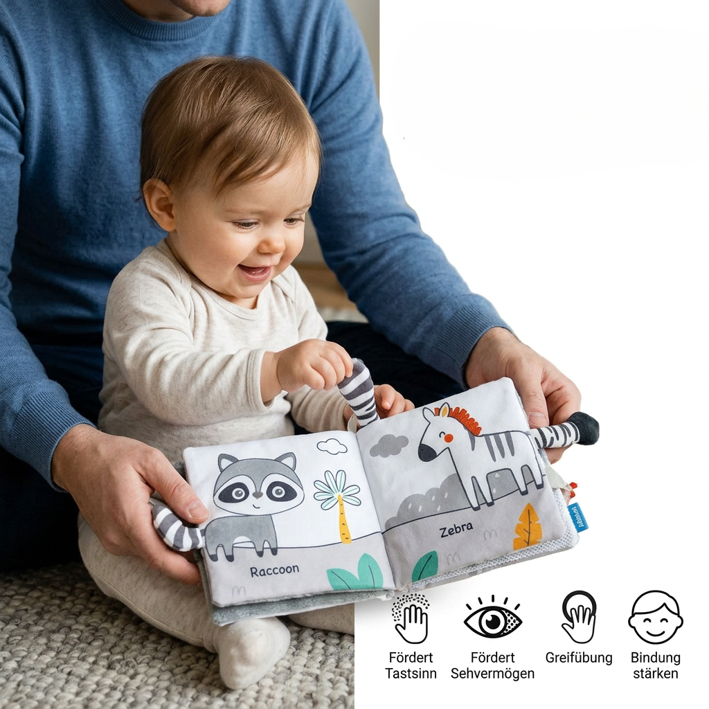 Sensorisches Plüschspielbuch für Kinder