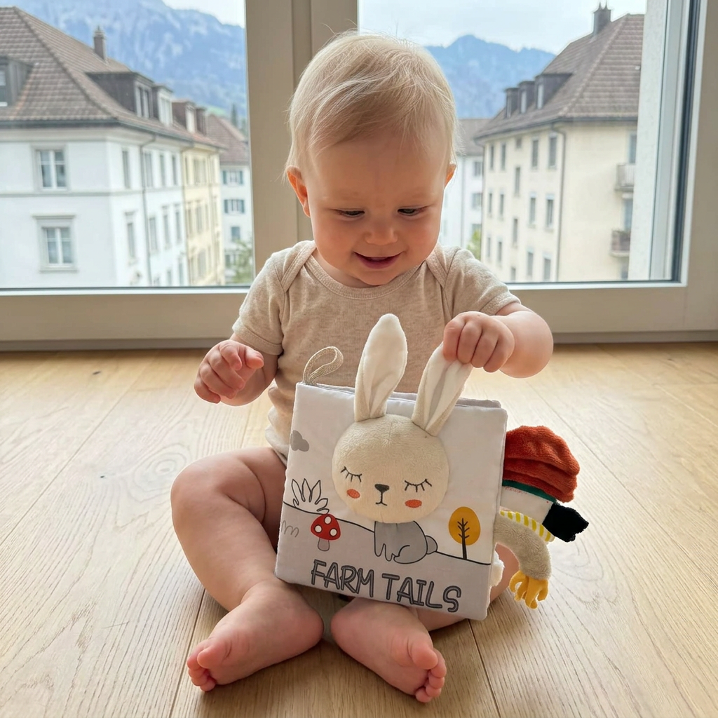 Sensorisches Plüschspielbuch für Kinder