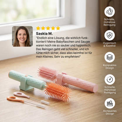 BottleClean – Elektrisches Babyflaschen-Reinigungsset