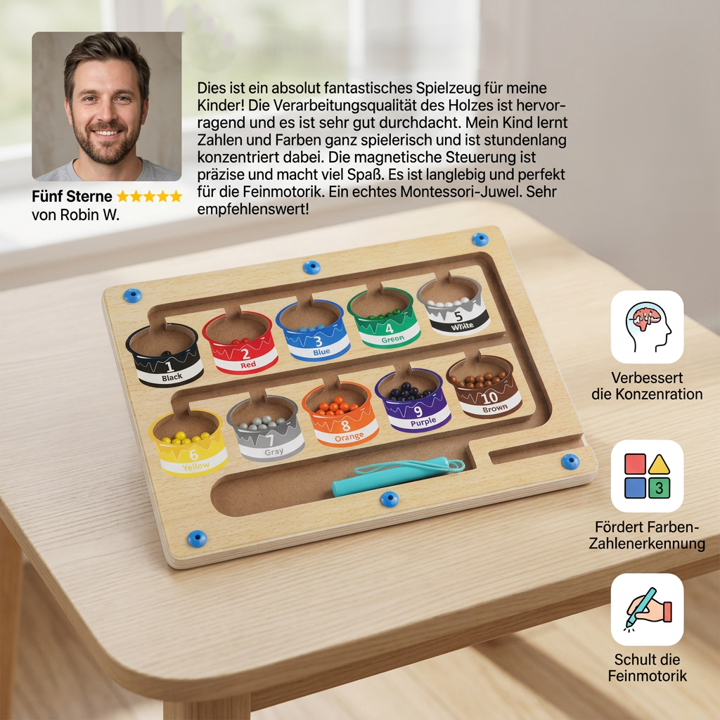WonderMaze – Magnetisches Montessori-Labyrinth-Spielzeug