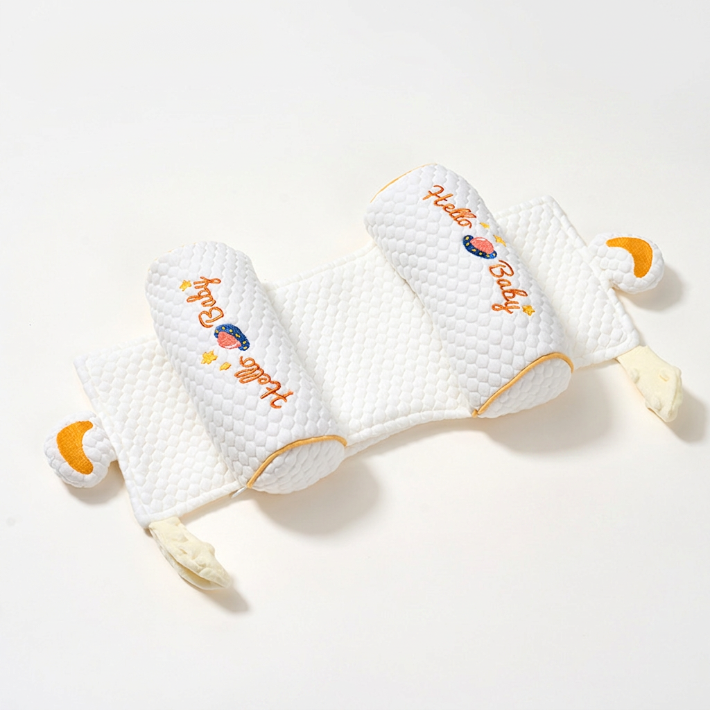 Verstellbares Babykopfkissen mit Hirsefüllung für eine natürliche Kopfform