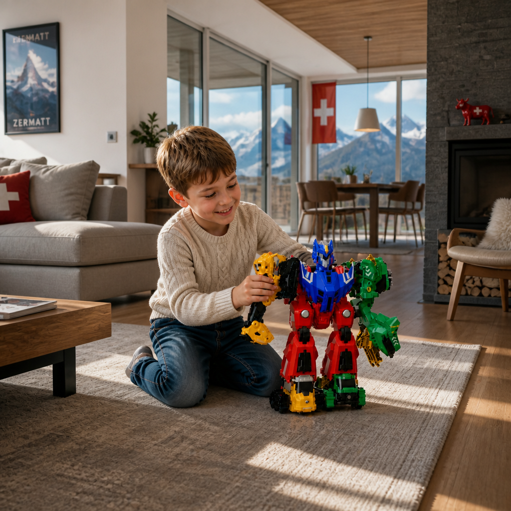 6-in-1 Magnetisches Verwandlungsspielzeug – Baue 6 Fahrzeuge, 3 Dinosaurier & 1 Roboter