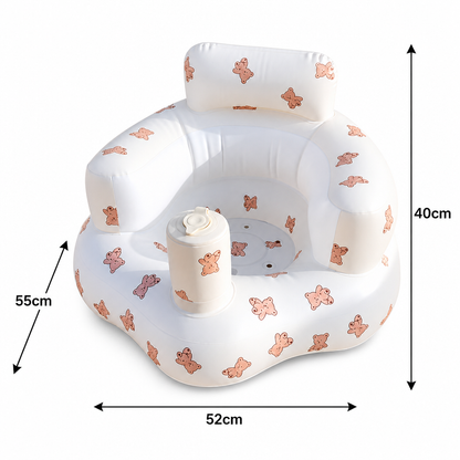 Aufblasbarer Baby-Bodensitz mit integrierter Pumpe – Tragbar & faltbar