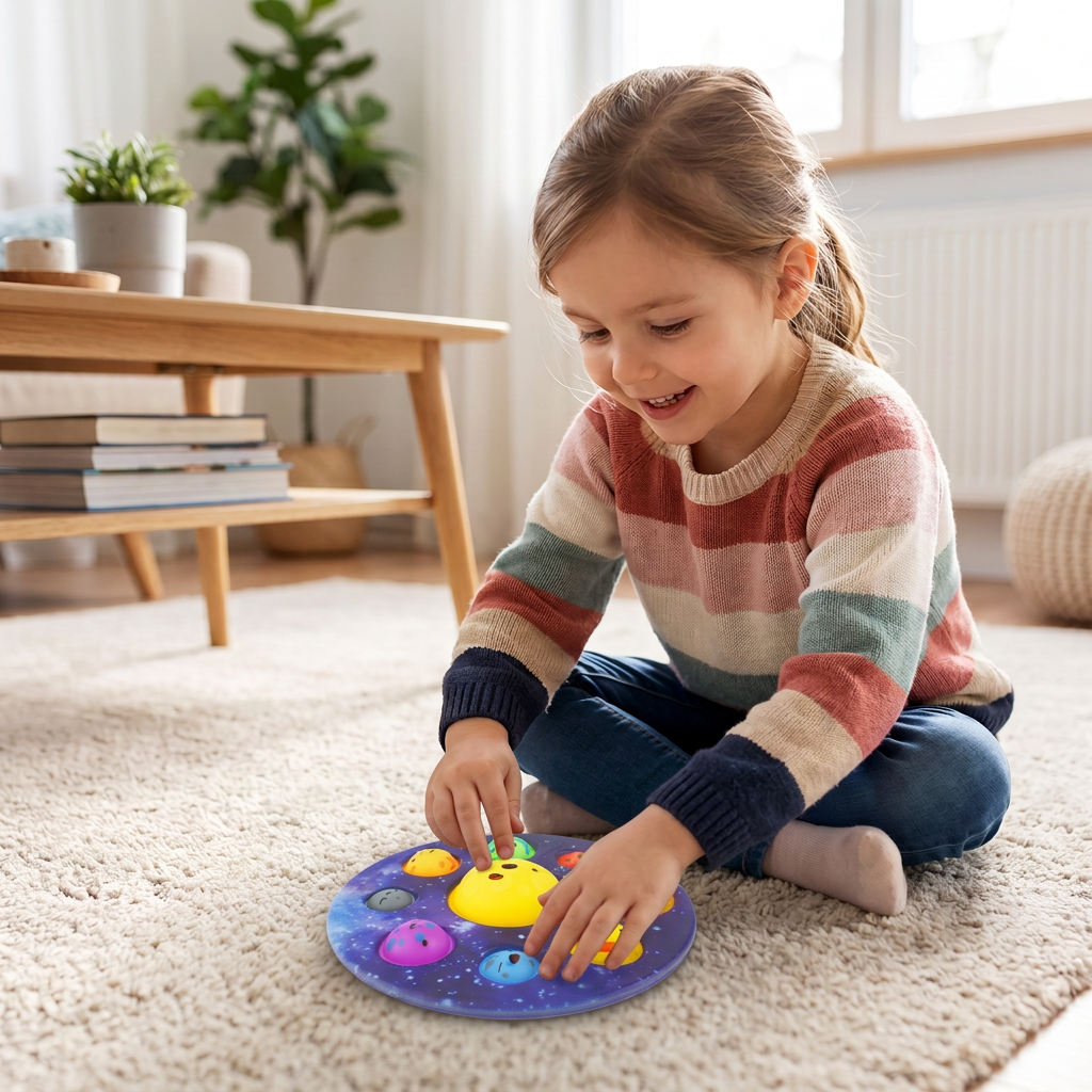 Galaxy Bubble Pop – Weltraum-Sensorikspielzeug für Kinder!