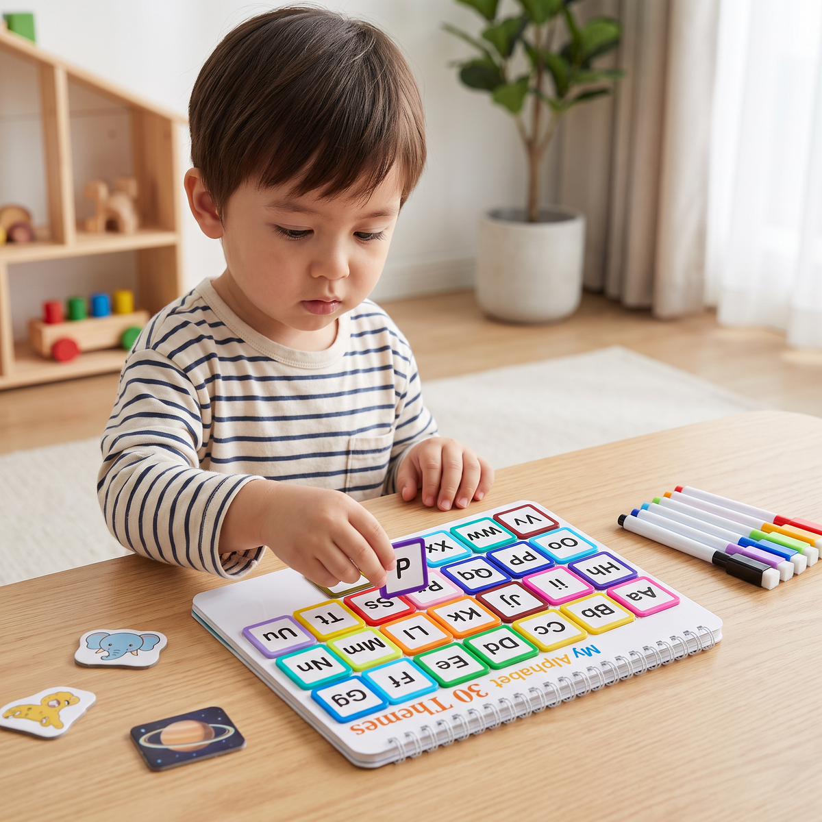 Montessori-Aktivitätsbuch – Wiederverwendbares Lernbuch für Vorschulkinder