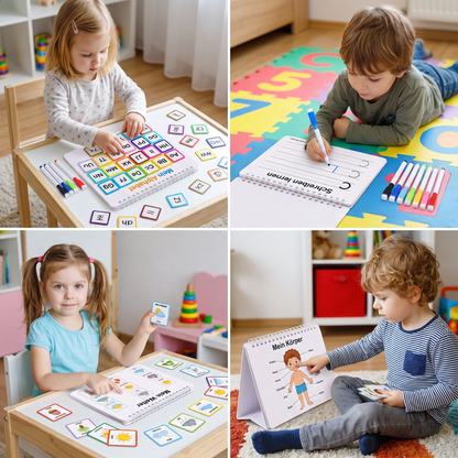 Montessori-Aktivitätsbuch – Wiederverwendbares Lernbuch für Vorschulkinder