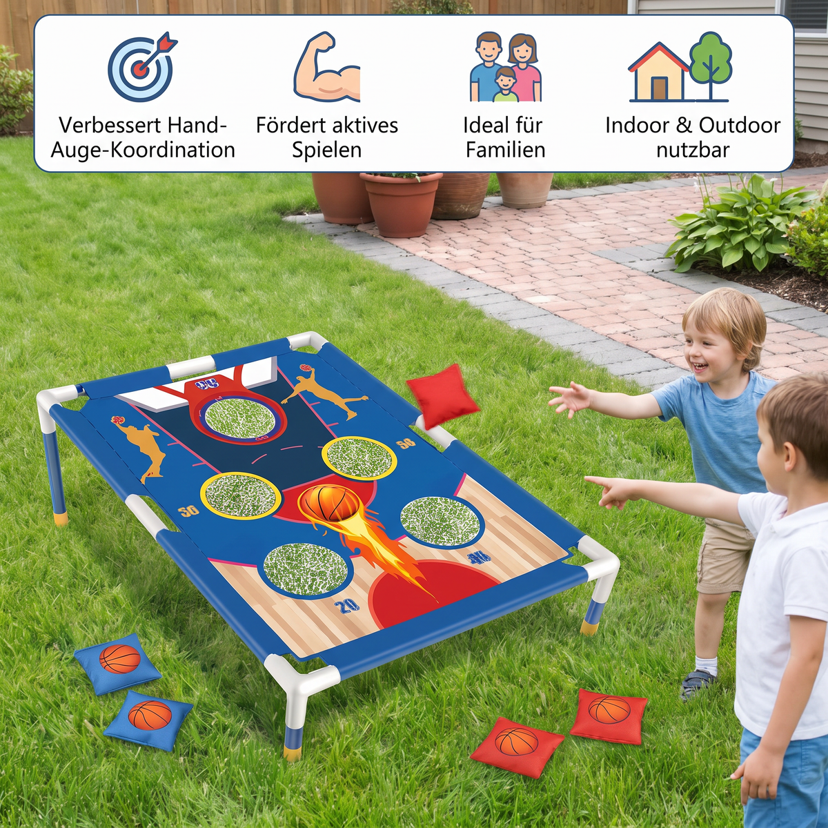 Sandsack Wurfspiel Set – Indoor & Outdoor Familienspiel