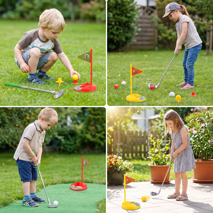 Kinder Golfspiel-Set mit Größenanpassbaren Schlägern - Perfekt für den Garten