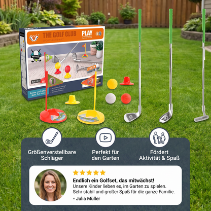 Kinder Golfspiel-Set mit Größenanpassbaren Schlägern - Perfekt für den Garten