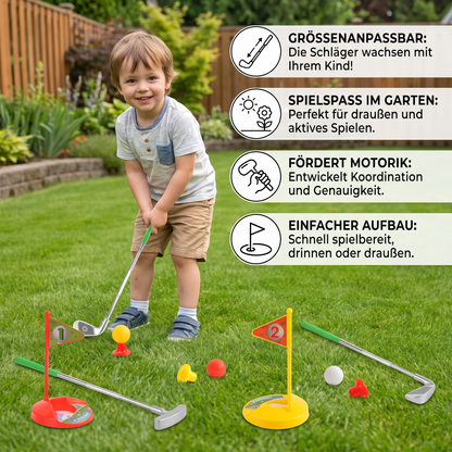 Kinder Golfspiel-Set mit Größenanpassbaren Schlägern - Perfekt für den Garten