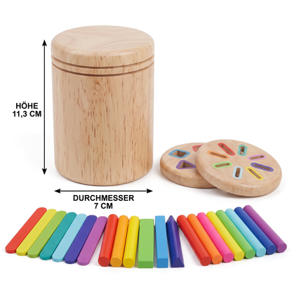 Montessori Farb- & Formen Sortierspiel aus Holz – Lernspiel für Feinmotorik & Sinnesförderung