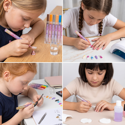 Nail Art Marker Set mit Präzisionsspitze – Acrylmalstifte für feine Nageldesigns