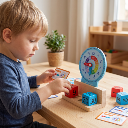 Pädagogisches Montessori Uhrzeit Lernspielzeug