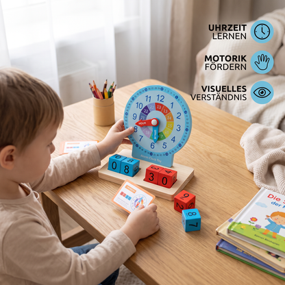 Pädagogisches Montessori Uhrzeit Lernspielzeug
