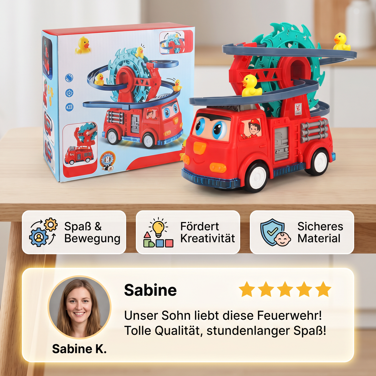 Feuerwehr Entenrutsche Spielauto
