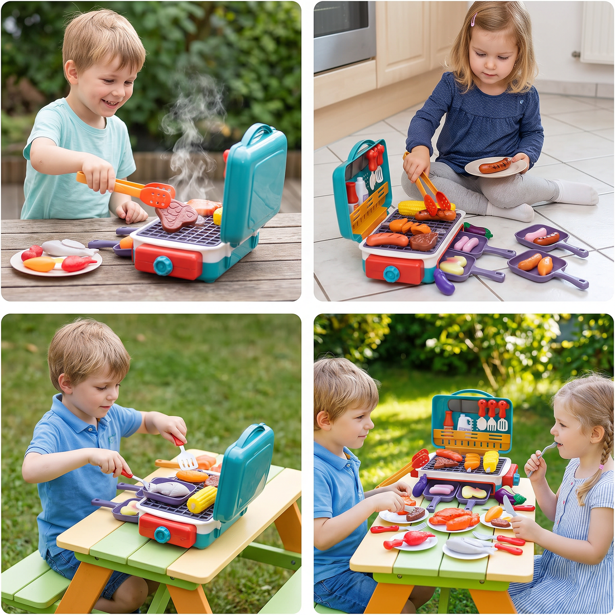 Mein erster BBQ-Grill – Kinderküche mit Rauch-Effekt und farbwechselnden Lebensmittel