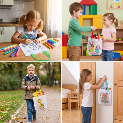 Kinder Bastel und Mal Taschen Set mit Stiften
