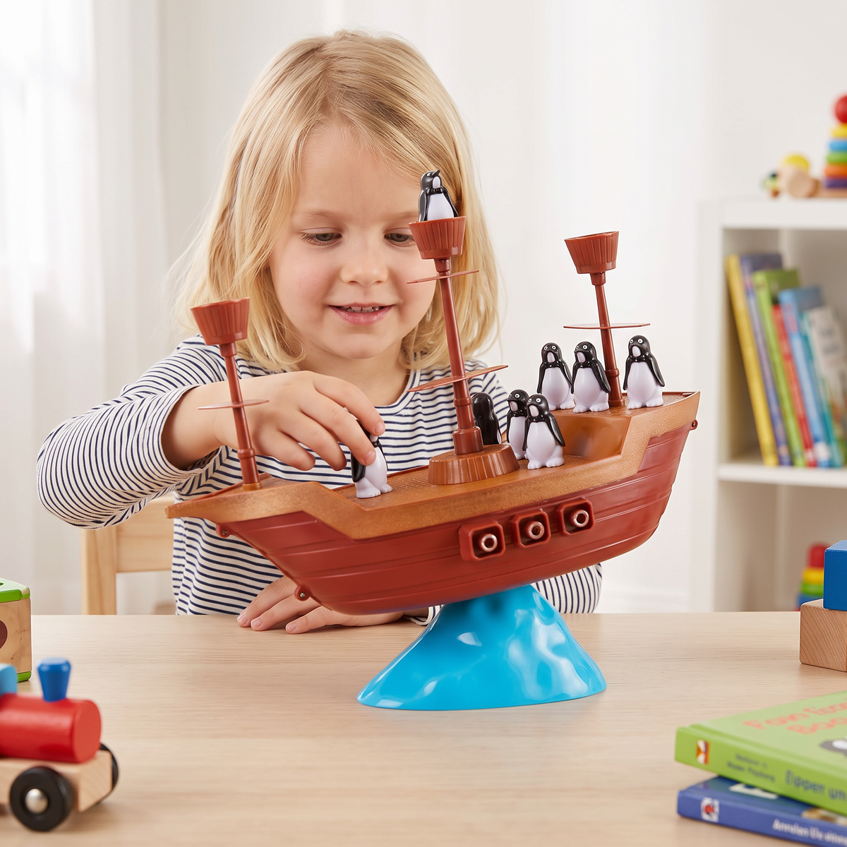 Pinguin Piraten Schiff Gleichgewichtsspiel