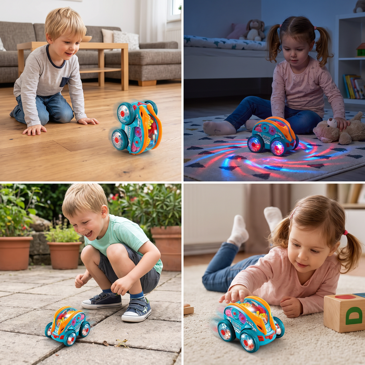 Leuchtendes Purzelbaum Spielauto