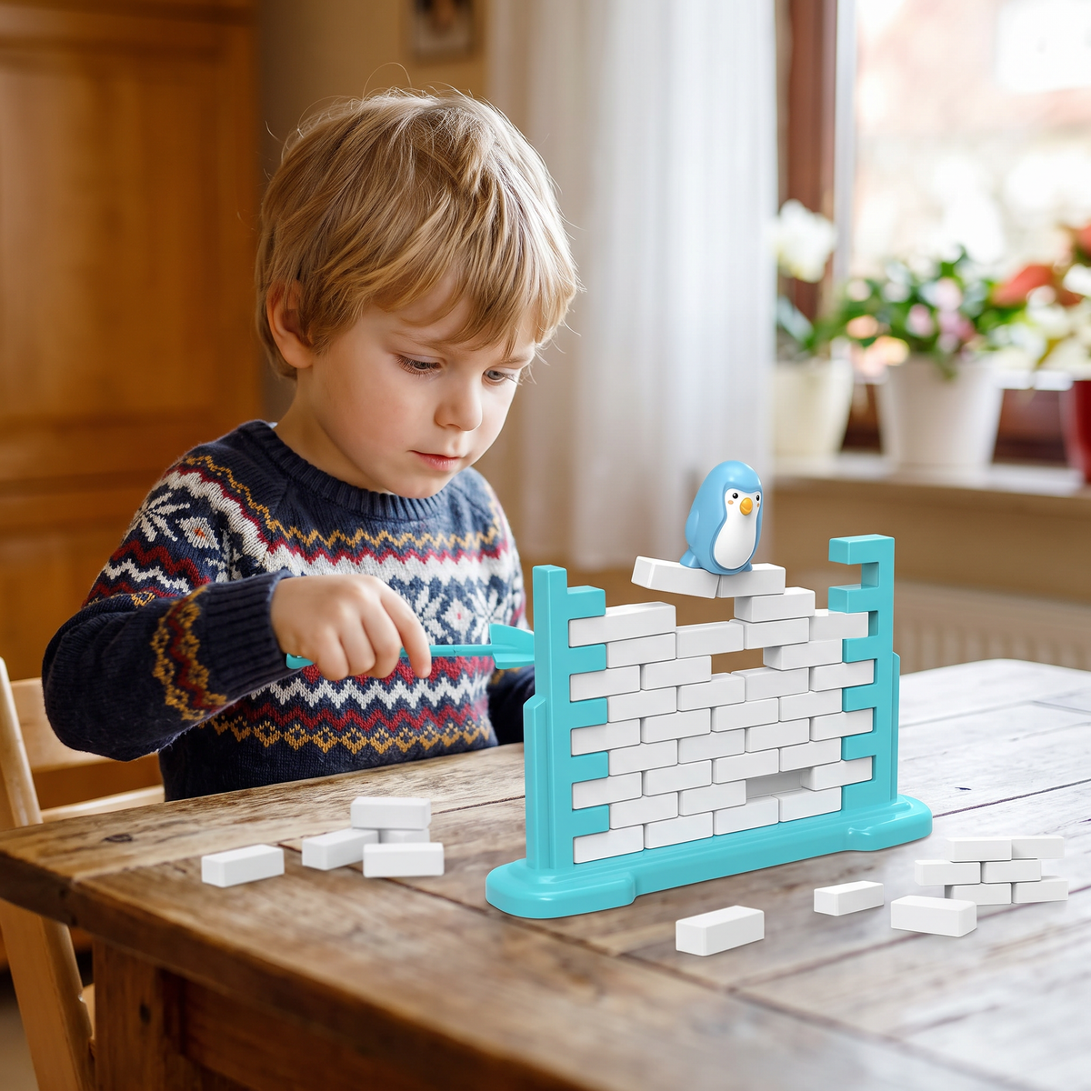 Pinguin Eiswand Balance Familien Spiel