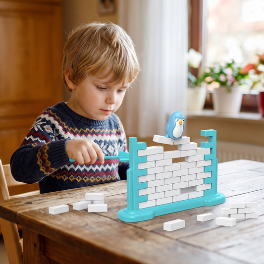 Pinguin Eiswand Balance Familien Spiel