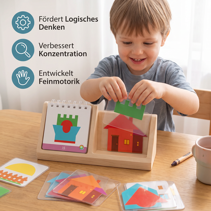 Geometrisches Farben und Formen Puzzle Rätselspiel - Fördert Logisches Denken!